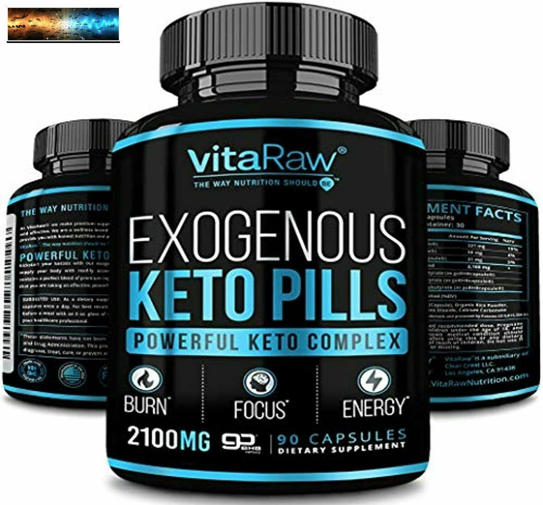 VitaRaw Exogenous Keto Tabletten - (3X Leistungsstark Dosierung 2100mg Bhb )