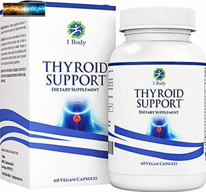 Thyroid Support Supplement with Iodine - Energy & Focus Formula - Vegetarian 