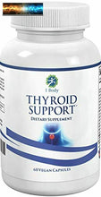 將圖片載入圖庫檢視器 Thyroid Support Supplement with Iodine - Energy &amp; Focus Formula - Vegetarian 
