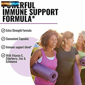 7 in 1 Immune Support - Extra Strength Immunity Booster with Elderberry, Vitamin