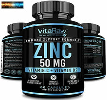 Load image into Gallery viewer, Zinc Supplements 50mg with Vitamin C for Immune Support zinc 50mg immune Boost
