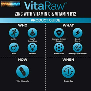 Zinc Supplements 50mg with Vitamin C for Immune Support zinc 50mg immune Boost