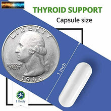 Load image into Gallery viewer, Thyroid Support Supplement with Iodine - Energy &amp; Focus Formula - Vegetarian
