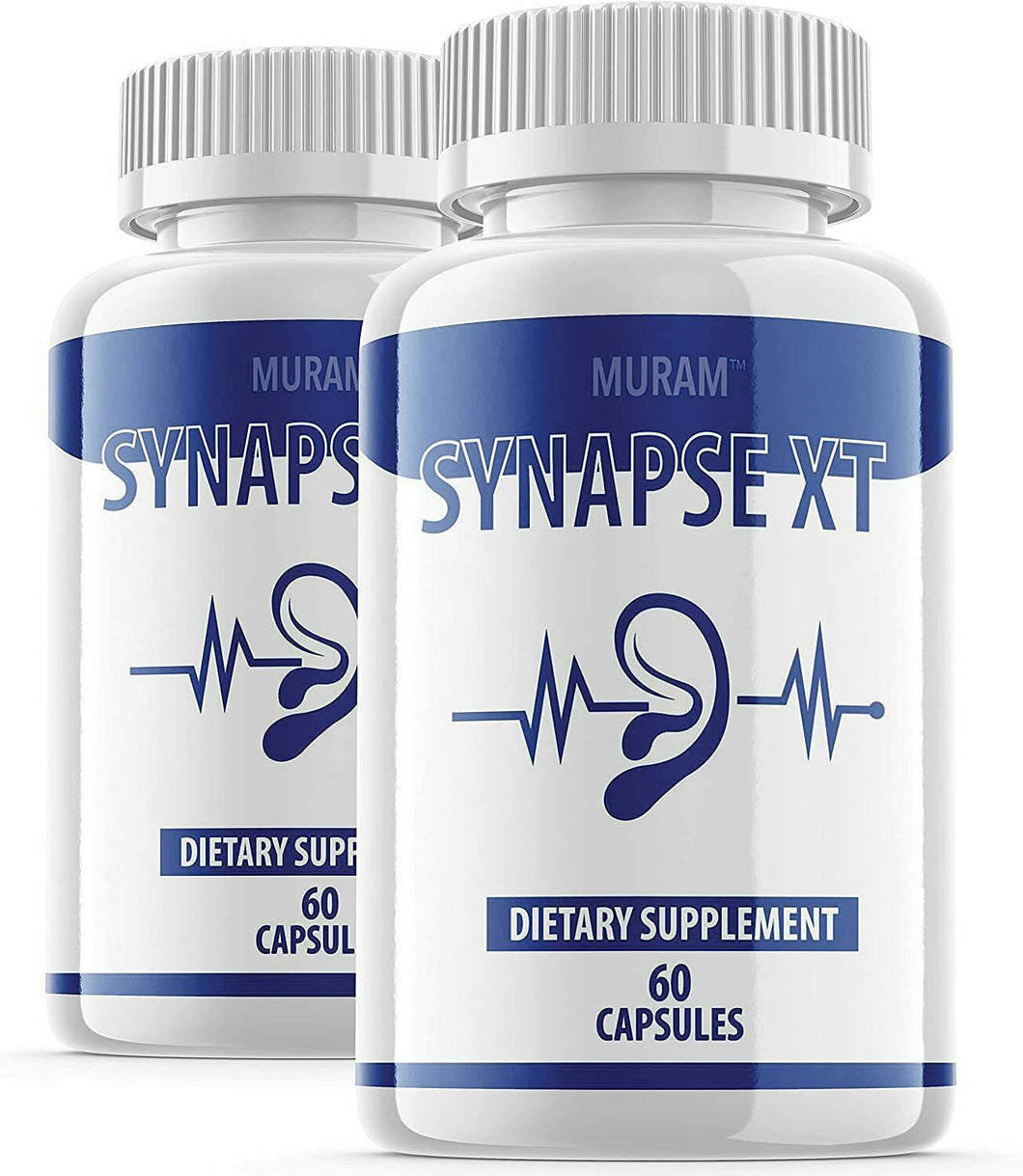 2 x Synapse XT Advanced Supplement Pills for Tinnitus Support Ear Health 60 caps