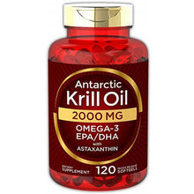 Cargar imagen en el visor de la galería, Antarctic Krill Oil 2000 mg 120 Softgels Omega-3 EPA DHA Astaxanthin Supplements
