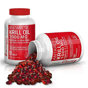 Bronson Krill Oil 1000 mg Omega-3 EPA DHA Astaxanthin 120 Softgels 60 Servings