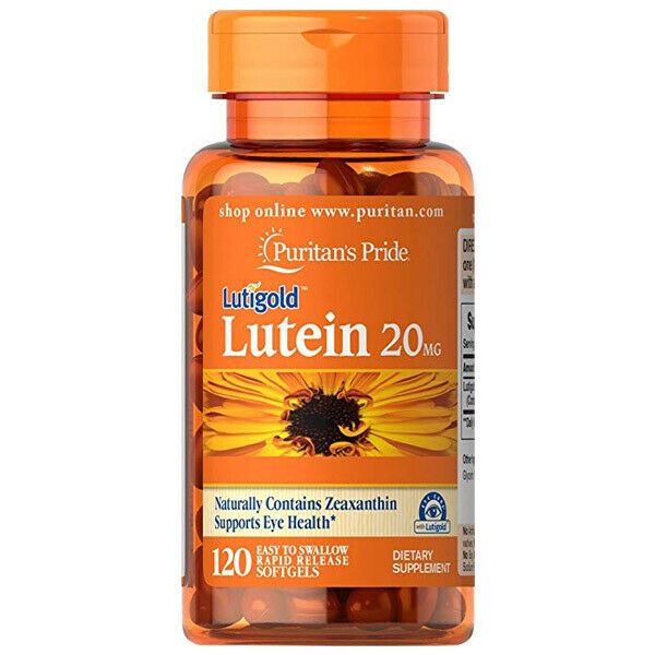 Puritans Pride Lutein 20 Mg with Zeaxanthin 120 Softgels