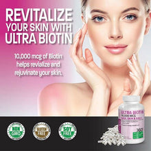 Load image into Gallery viewer, Bronson Ultra Biotin 10,000 Mcg for Healthy Hair Skin Nails Non-GMO 360 Veg Caps
