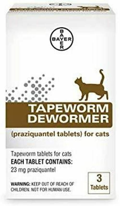 Tapeworm Dewormer (praziquantel tablets) for Cats 3-Count Praziquantel Tablets f