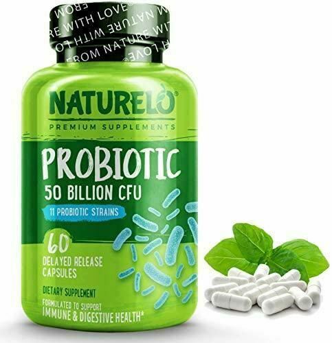 NATURELO Probiotic Supplement - 50 Billion CFU - 11 Strains - One Daily - Best f