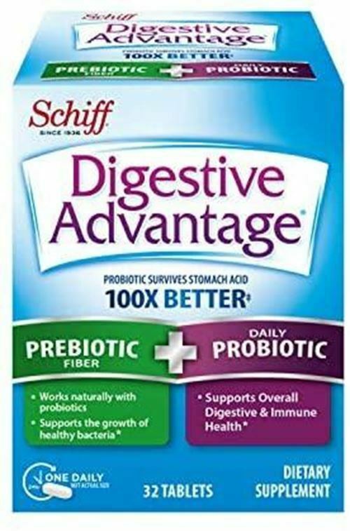 Daily Prebiotic Fiber + Probiotic Capsule - Digestive Advantage 32 Capsules Surv