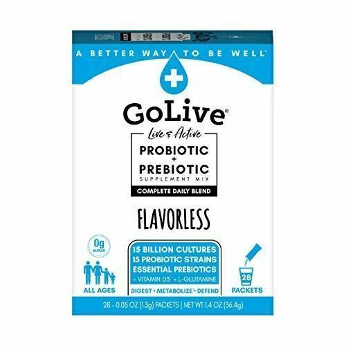 GoLive Probiotic Supplement Sugar Free Flavorless 28ct- Probiotics for Women Men