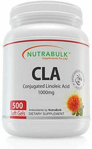 NutraBulk CLA (Conjugated Linoleic Acid) 1000mg Soft Gels - Made with Avocado an