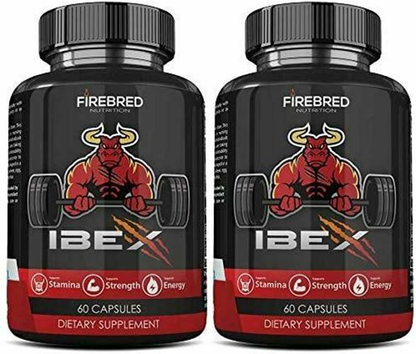 Ibex Testosterone Booster for Men [Two Pack] 120 Capsules with Horny Goat Weed T