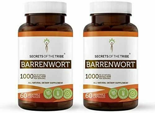 Barrenwort 2 pack of 60 Caps 1000mg Organic Barrenwort Horny Goat Weed Epimedium