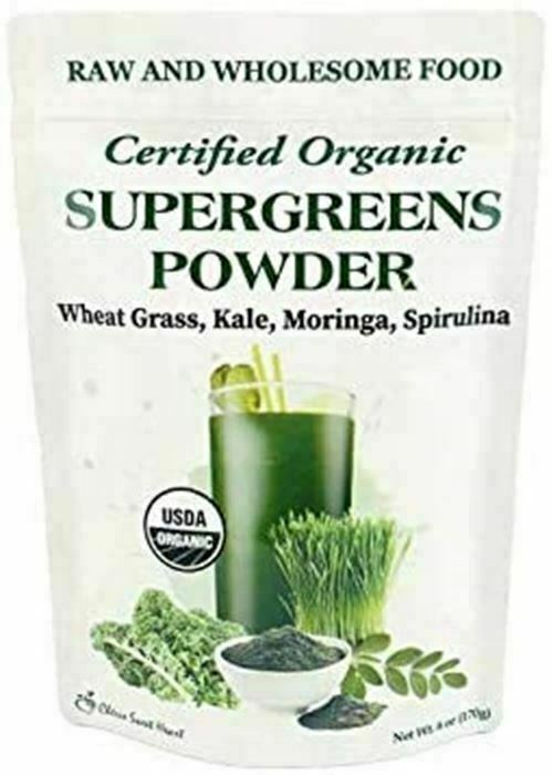 Supergreens Superfood Powder (Wheat Grass Kale Moringa Spirulina) 34 Servings Or
