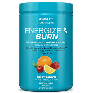Total Lean Energize & Burn Fruit Punch 30 Serves Fuels Energy and Fat Metabolism