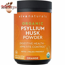 Load image into Gallery viewer, Organic Psyllium Husk Powder (Orange) - Finely Ground Psyllium Fiber Powder for

