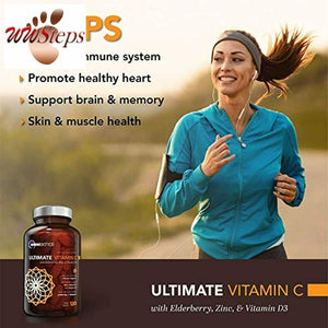 Ultimate Vitamin C 2000 mg with Full Servings of Zinc, Elderberry, & Vitamin D3