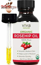 Load image into Gallery viewer, Organic Rosehip Oil For Face | 1 fl oz 100% Pure, Cold Pressed Moisturizing Rose
