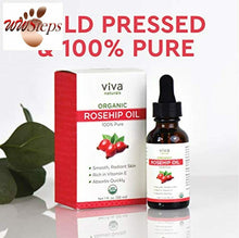 Cargar imagen en el visor de la galería, Organic Rosehip Oil For Face | 1 fl oz 100% Pure, Cold Pressed Moisturizing Rose
