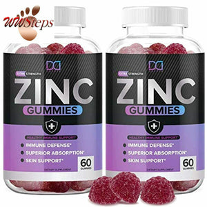 (120 Gummies) Zinc 50mg Supplements Chewable Gummies with Vitamin D3 Echinacea V