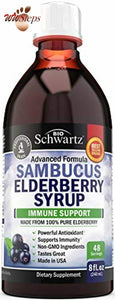 Sambucus Black Elderberry Syrup - Powerful Antioxidant for Daily Immune Support