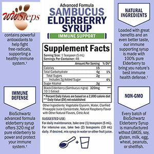 Sambucus Black Elderberry Syrup - Powerful Antioxidant for Daily Immune Support