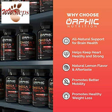Load image into Gallery viewer, Omega 3 Fish Oil Supplements Max Potency Burpless Lemon Flavored Capsules 3600mg
