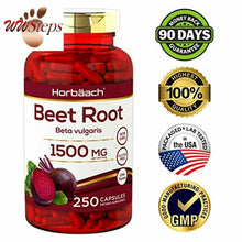 이미지를 갤러리 뷰어에 로드 , Beet Root Powder Capsules 1500mg | 250 Pills | Herbal Extract | Gluten Free, Non
