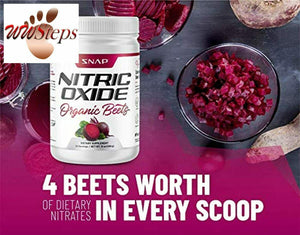 Beet Root Powder Organic - Nitric Oxide Beets by Snap Supplements - Supports Low