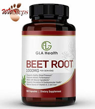 이미지를 갤러리 뷰어에 로드 , Beet Root Capsules 1000mg per Serving, 180 caps Filled with Beet Root Powder, Im
