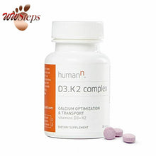 Load image into Gallery viewer, HumanN Vitamin D3 and K2 Complex - Supports Immune, Respiratory, Lung, and Bone
