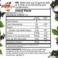 將圖片載入圖庫檢視器 Zena Elderberry Gummies 75mg, Immune Support and Powerful Antioxidant Herbal Sup
