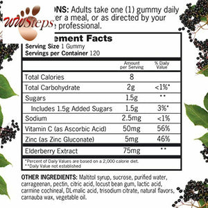 Zena Elderberry Gummies 75mg, Immune Support and Powerful Antioxidant Herbal Sup