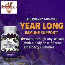 Charger l&#39;image dans la galerie, Zena Elderberry Gummies 75mg, Immune Support and Powerful Antioxidant Herbal Sup
