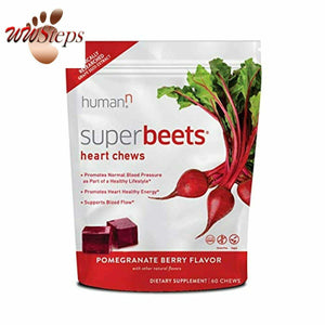 HumanN SuperBeets Heart Chews | Grape Seed Extract and Non-GMO Beet Powder Helps