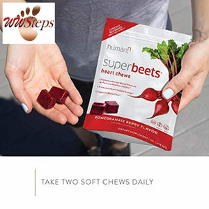 HumanN SuperBeets Heart Chews | Grape Seed Extract and Non-GMO Beet Powder Helps