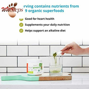 HumanN HeartGreens | Superfood Organic Powder with Wheatgrass, Kale, Spinach, an