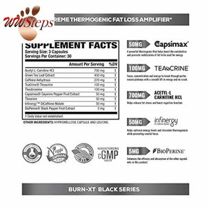 Burn XT Black Thermogenic Fat Burner - Weight Loss Supplement, Appetite Suppress