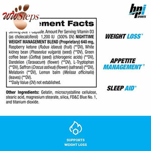 BPI Sports Nite burn – Fat Burner – Sleeping pill – Keto-Friendly – Weig