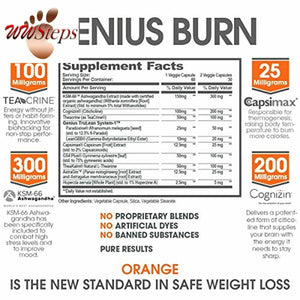 Genius Fat Burner - Thermogenic Weight Loss & Nootropic Focus Supplement - Natur