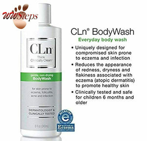 CLn BodyWash - Moisturizing Body Wash, For Skin Prone to Eczema, Dermatitis, Acn