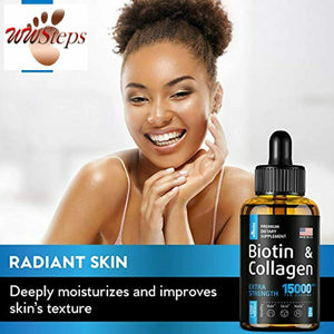 Premium Biotin & Collagen Hair Growth Drops - Potent US Made Hair Growth Product