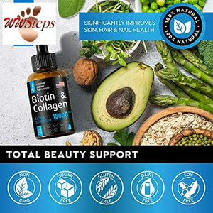 Premium Biotin & Collagen Hair Growth Drops - Potent US Made Hair Growth Product