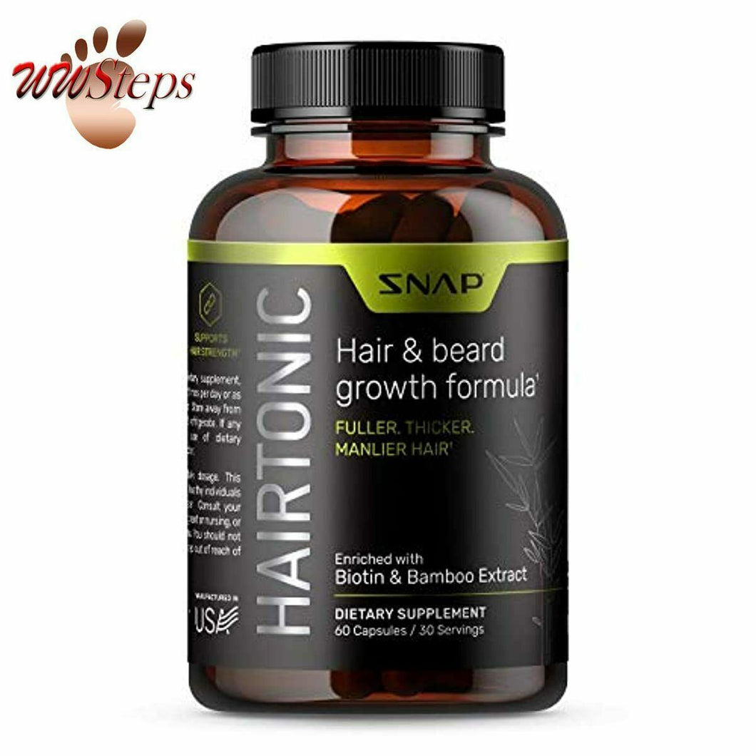 Hair Growth Supplement for Men - Hair, Skin and Nail Vitamin - Beard Growth Stop