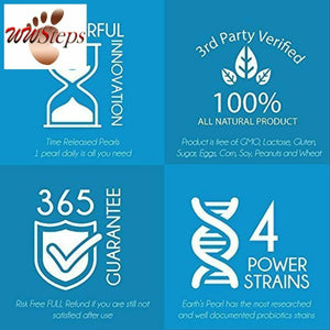 60 Day Supply – Earth’s Pearl Probiotic & Prebiotic – for Women, Men and K