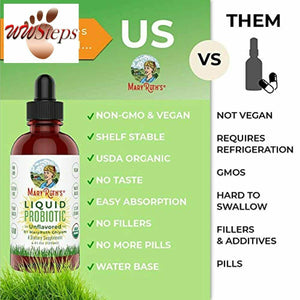 Organic Liquid Probiotics by MaryRuth's (Plant-Based) - Men Women Kids Babies To