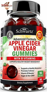 Vegan Apple Cider Vinegar Gummies with The Mother & B Vitamins - for Digestive &