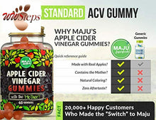 Load image into Gallery viewer, MAJU Apple Cider Vinegar Gummies with Mother, 2X Stronger (1000 mg), Unfiltered
